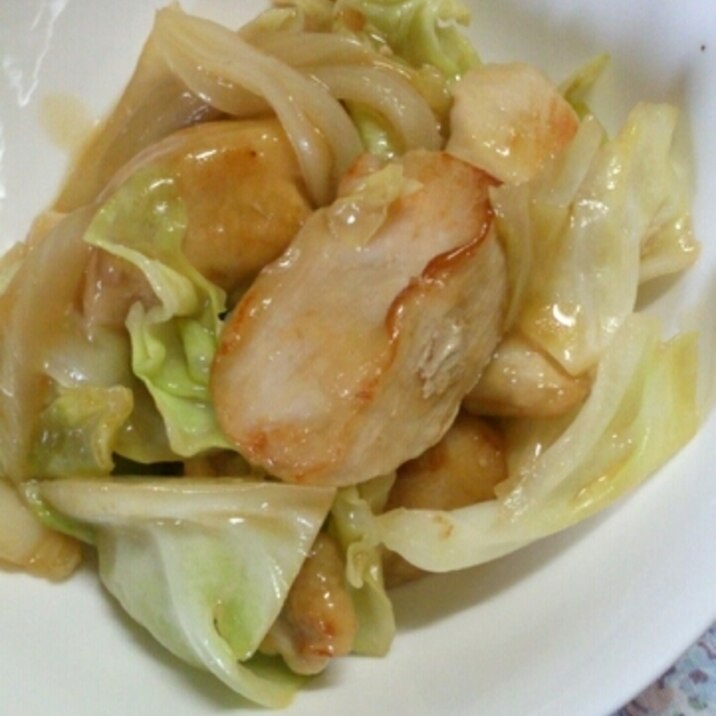 鶏肉とキャベツのレモンあん炒め
